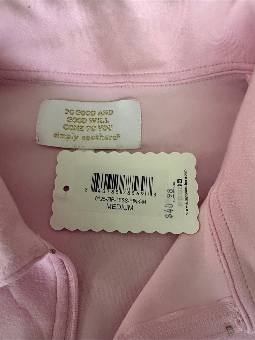 Simply Southern Light Pink Zip Pullover & Jogger Lounge Set - Picture 3 of 4